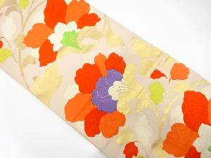 アンティーク　唐花模様織り出し袋帯(材料)